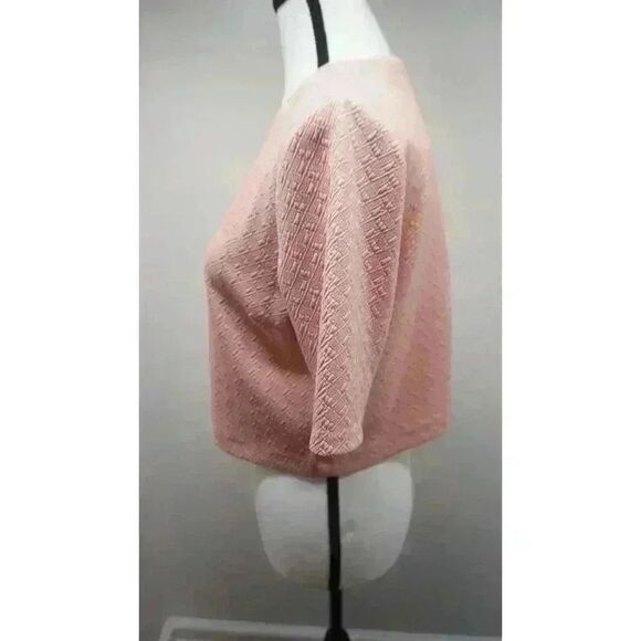 Forever 21 Short Sleeve Textured Crop Top, Size M - Picture 5 of 12